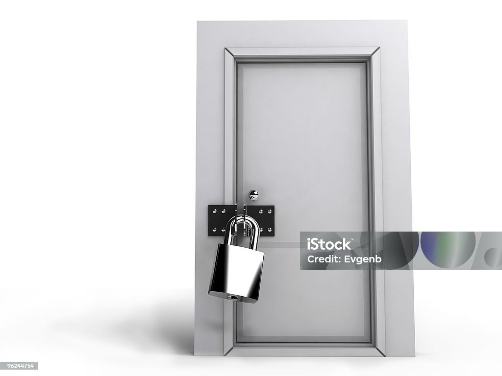 Da porta com fechadura isolar - Royalty-free Abstrato Foto de stock