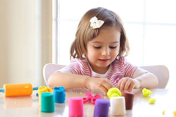 Playdough game stock photo