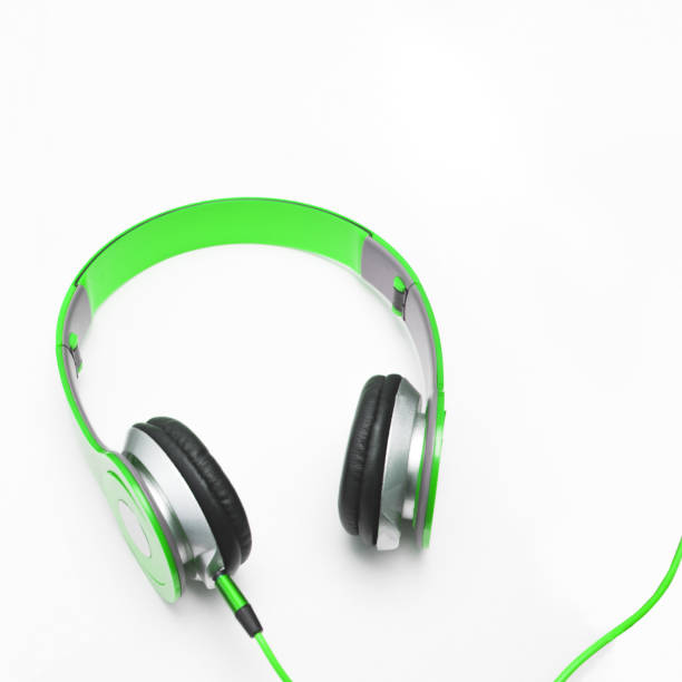 istock Love music heart orange headphone on white 962452850