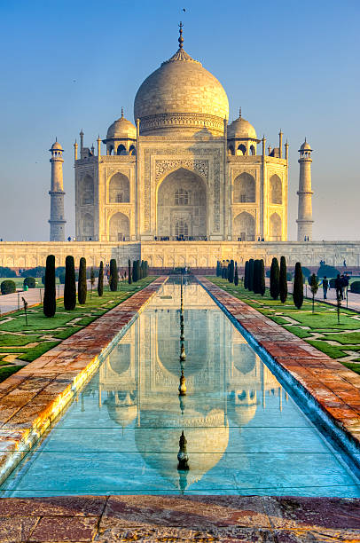 istock Taj Mahal and its reflection in pool, HDR 96245369