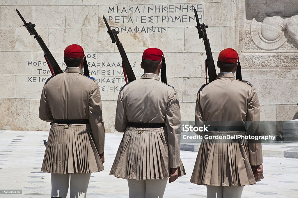 Evzones Guardsmen - Photo de Athènes libre de droits