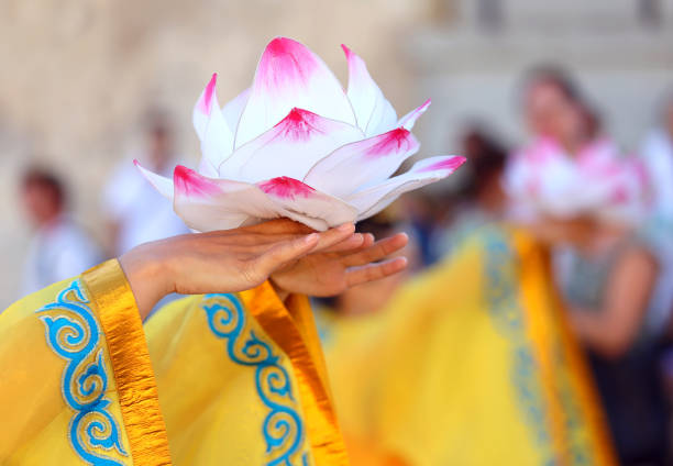 istock hand holds a lotus flower 962460192
