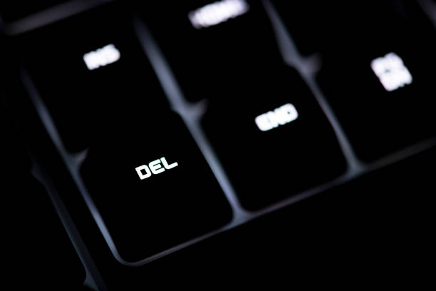 istock Closeup of a black computer keyboard and DEL button 962466542