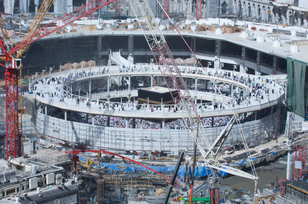 istock Pilgrims Tawaf Around Al-Kaaba While Construction Works Are Going on at Al Haram in Mecca 962470060