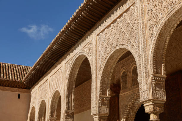 istock Decor within Courtyard of the Myrtles (Patio de los Arrayanes) in La Alhambra, Granada, Spain 962470458