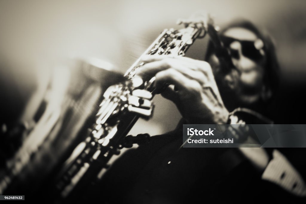 The Saxophone Player Fine Art Portrait from a Saxophone Player Jazz Music Stock Photo