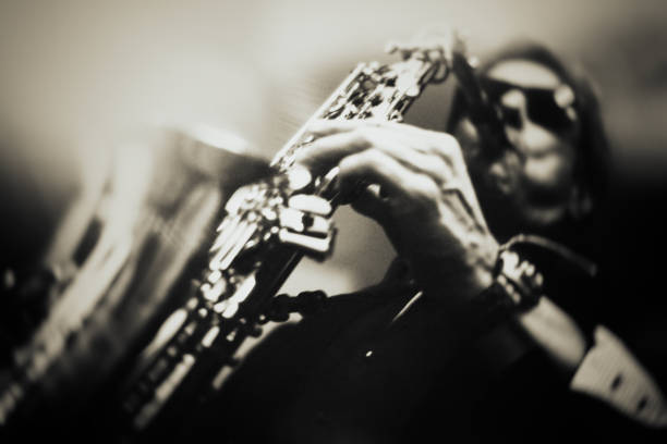 The Saxophone Player Fine Art Portrait from a Saxophone Player sax arts and crafts stock pictures, royalty-free photos & images