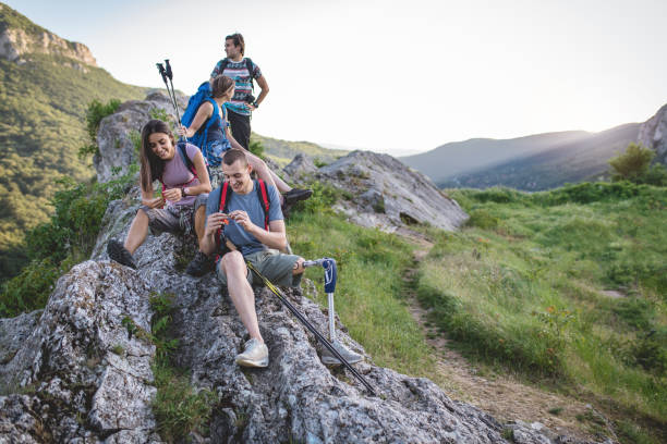 istock Having fun on the top of the mountain 962486630