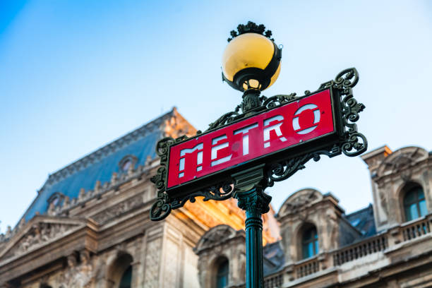 segnale della metropolitana - french metro foto e immagini stock