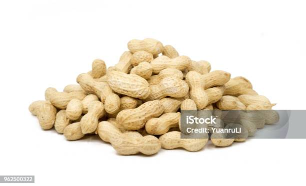 Dried Peanuts In Closeup Stock Photo - Download Image Now - Brown, Close-up, Cut Out