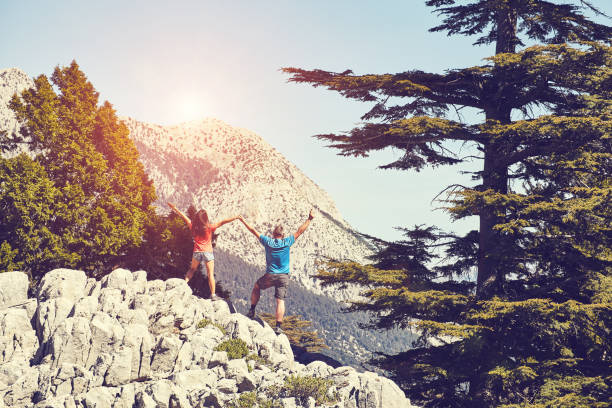istock Traveling is a tourist route with a backpack. 962500778