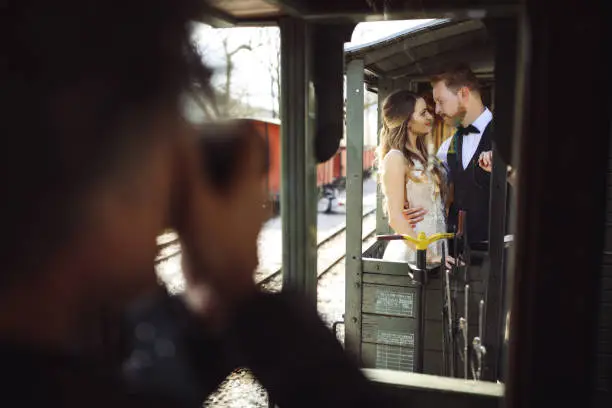 Photo of Photographing wedding couple