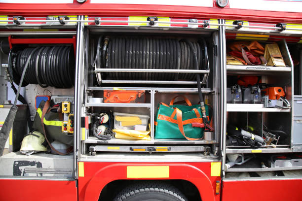 istock Rescue Equipment Inside packed inside a fire truck 962516636