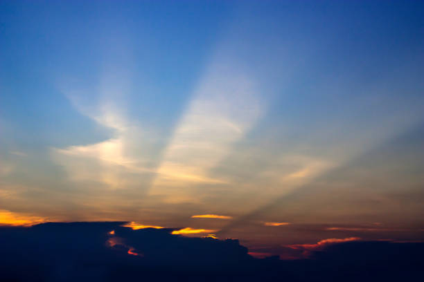 istock Dramatic atmosphere panorama view of beautiful sunset sky and clouds in summer. 962517752