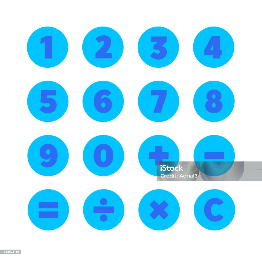 Số Và Ký Hiệu Toán Học Biểu Tượng Vector Tròn Được Đặt Theo Phong ...