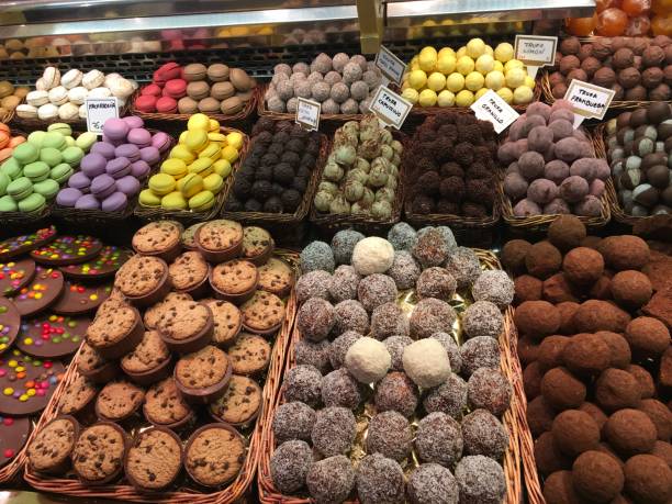 istock Sweets and confectionery on the market counter 962525090