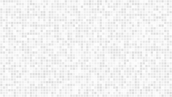 Abstract light background of small squares or pixels in white and gray colors.