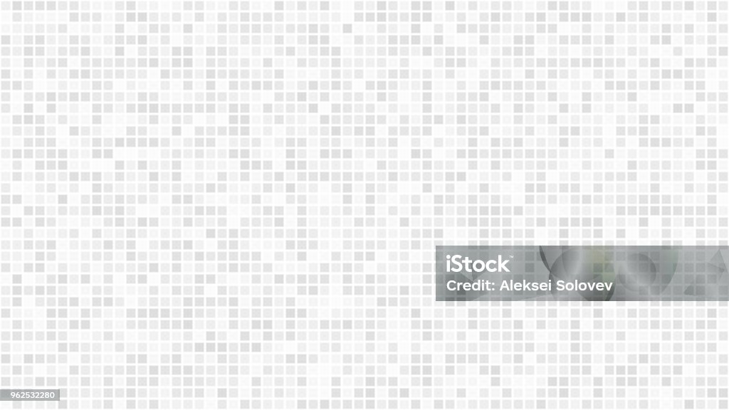 Abstract background of small squares Abstract light background of small squares or pixels in white and gray colors. Backgrounds stock vector