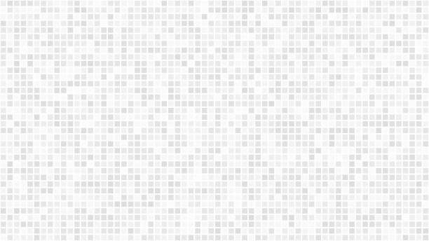 Abstract background of small squares Abstract light background of small squares or pixels in white and gray colors. plain background stock illustrations