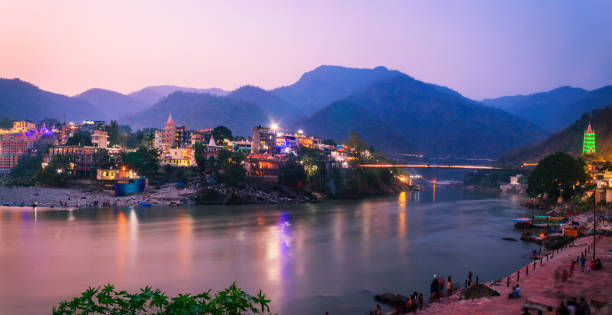 istock beautiful Dusk view of river ganga in evening rishikesh 962532634