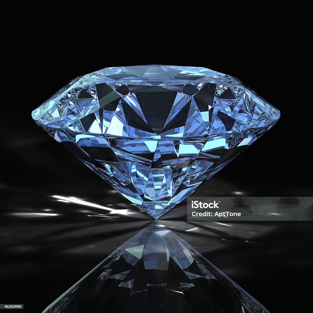 Viên Ngọc Kim Cương Lớn Với Hình Ảnh Phản Chiếu Trên Nền Đen Hình ...
