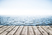 wooden deck by the sea