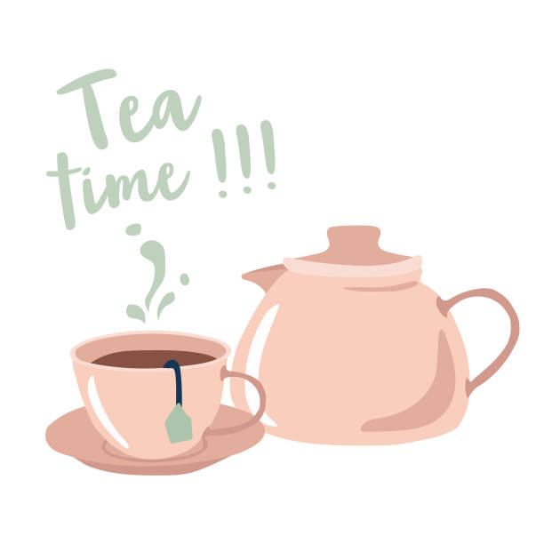 Tea Time Vector Design Illustration Stock Illustration - Download Image Now  - Afternoon Tea, Art, Bag - iStock
