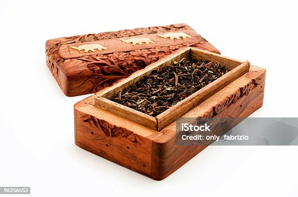 Ornate Box With Darjeeling Tea Stock Photo - Download Image Now - Black Color, Box - Container, Color Image