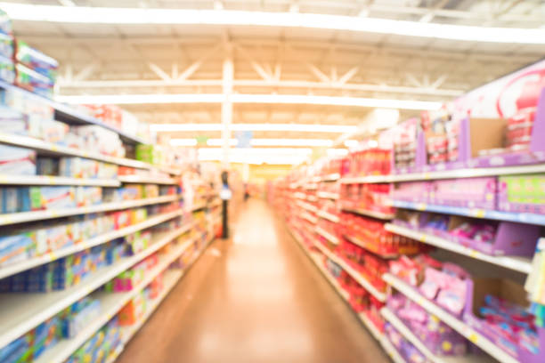 istock Blurred dink mixed, boxed juice at grocery store in USA 962570198