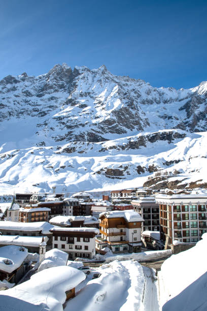 Breuil-Cervinia in March, Valle d'Aosta, Italy