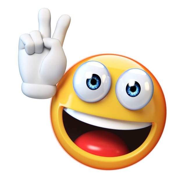 istock Peace emoji isolated on white background 962578450