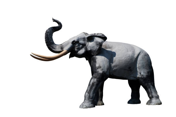 istock Elephant Statue on white background and clipping part 962580214