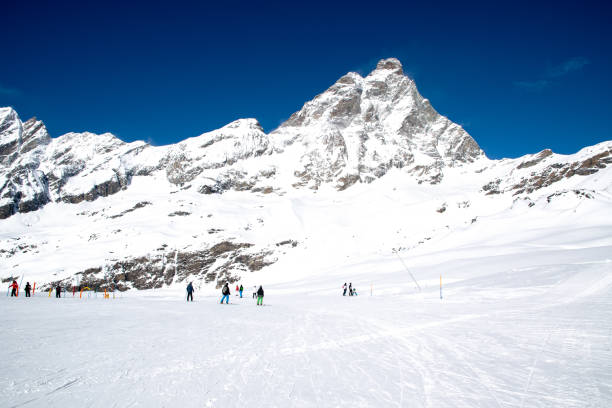 istock Monte Cervino (Matterhorn) as seen from Plan Maison in March, Breuil-Cervinia, Valle d'Aosta, Italy 962583800