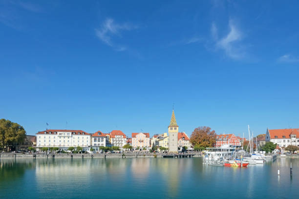 istock Lindau harbor and cityscape in summer, Germany 962588866