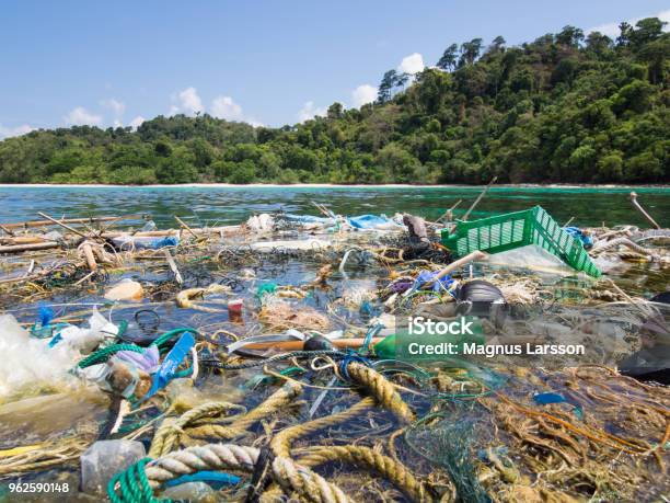 Ocean Debris Stock Photo - Download Image Now - Sea, Plastic, Garbage