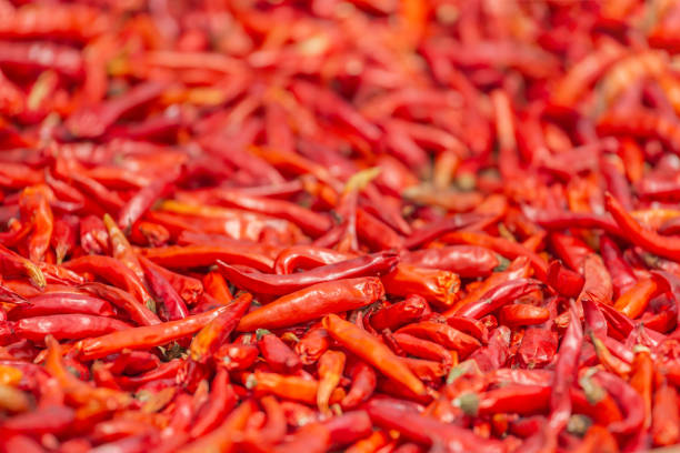 istock Close up many dried red hot chillies 962595808