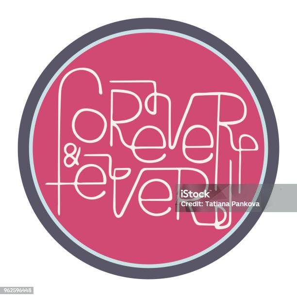 4ever Lettering Handdrawn Typography Poster Forever Ever Vector Lettering For Greeting ...
