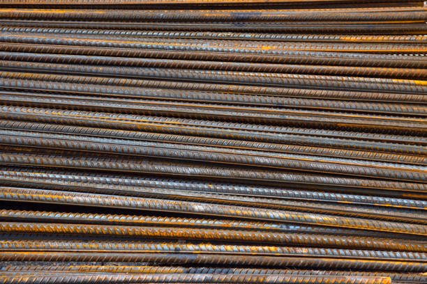 istock Steel bar with rusty and dirty for background or wallpaper, texture, constructions, steel rod, iron wire, close up steel wire. 962599984