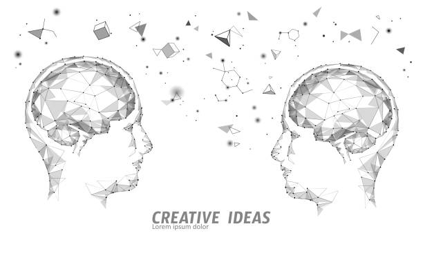 Human brain IQ smart business concept. E-learning nootropic drug supplement braingpower. Brainstorm creative idea project work low poly polygonal vector illustration Human brain IQ smart business concept. E-learning nootropic drug supplement braingpower. Brainstorm creative idea project work low poly polygonal vector illustration art nootropic stock illustrations