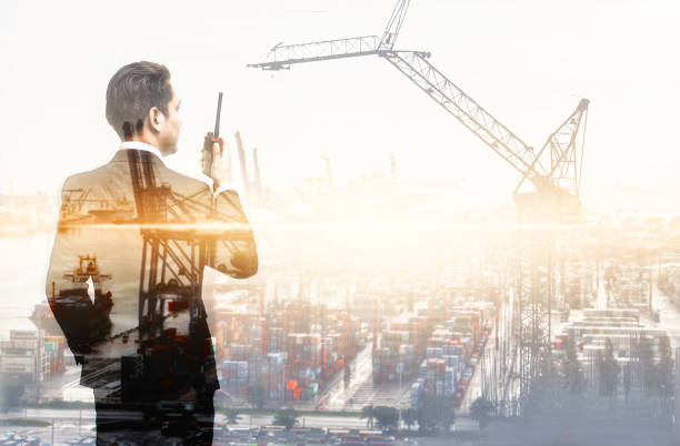 istock Business Logistics concept, Global business connection technology interface global partner connection of Container Cargo freight ship for Logistic Import Export background, Double exposure concept. 962601530