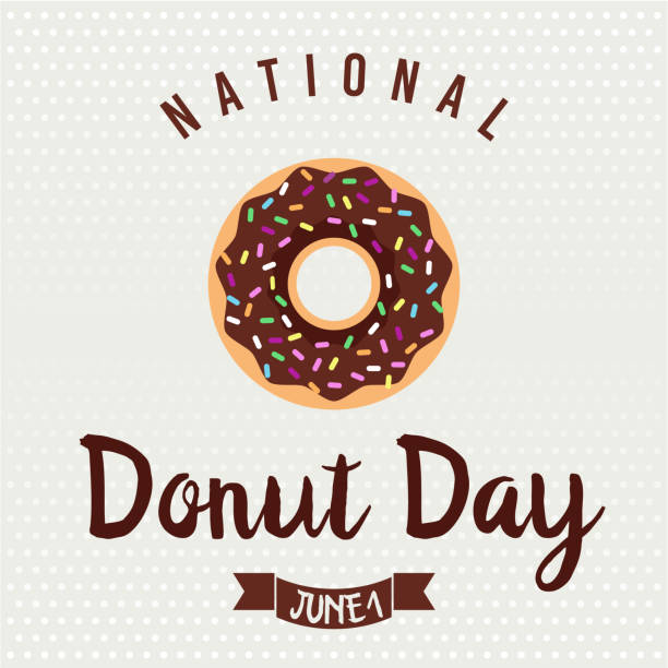 Donut Day National Donut Day card or background. vector illustration. date syrup stock illustrations