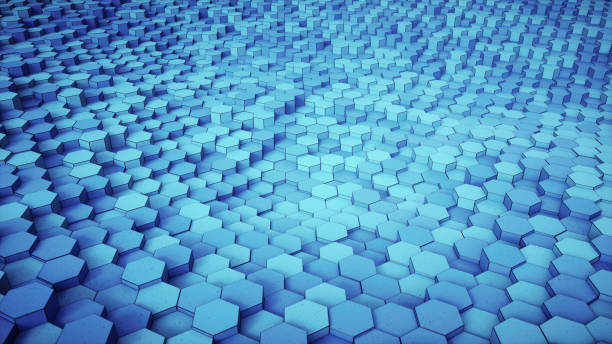 istock Huge artificial field of hexagons 962615174