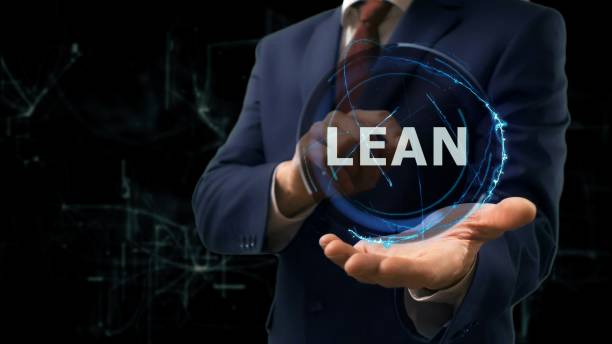 istock Businessman shows concept hologram Lean on his hand 962633326