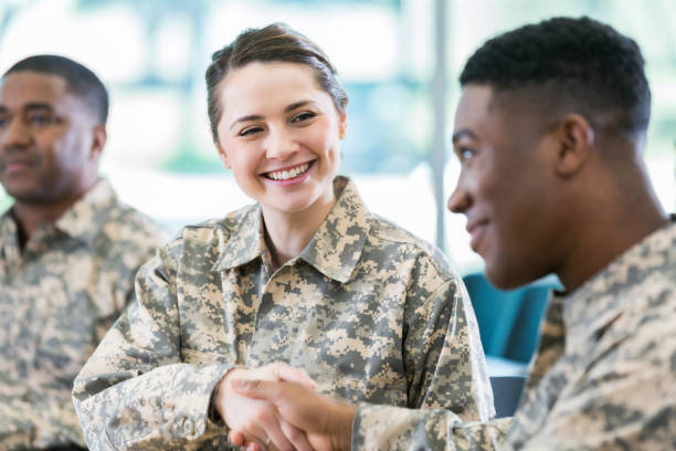 istock Cadets shake hands in military academy 962642206