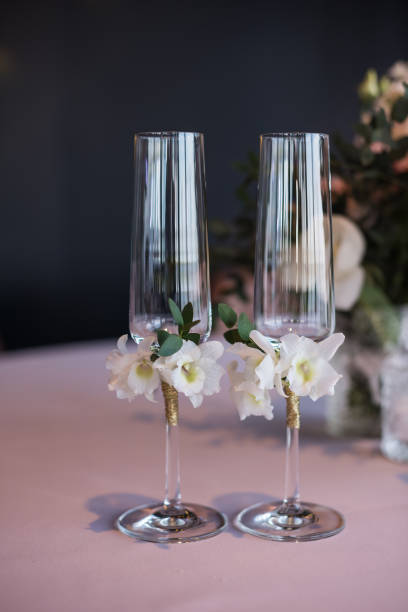 istock Stylish wedding glass for champagne. 962643510