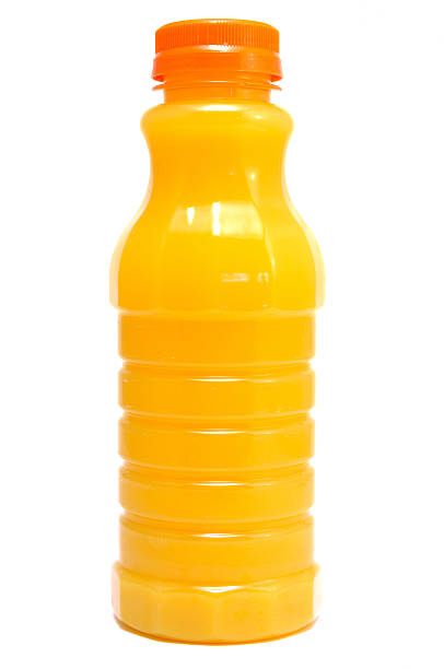 Orange Juice in a Bottle stock photo