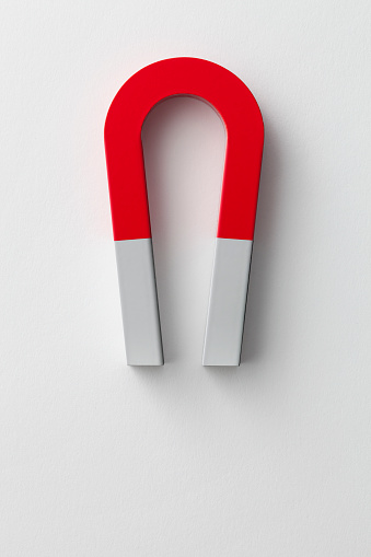 Horseshoe Magnet. Magnet, 3D rendering isolated on white background