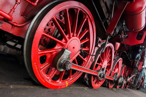 istock Old Fashion locomotive wheels 962654574