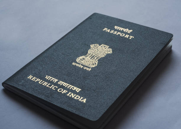 Indian passport stock photo