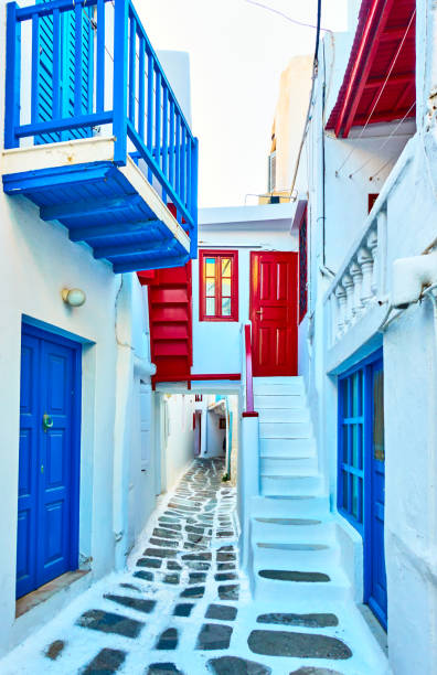 istock Narrow street in Mykonos 962670166